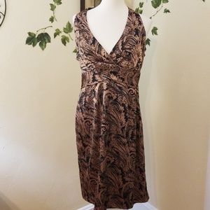 Black and copper Evan Picone dress